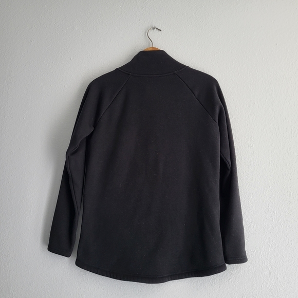 Athleta Cozy Karma Asym Black Asymmetrical Zip Pullover Sweater. - Picture 3 of 10